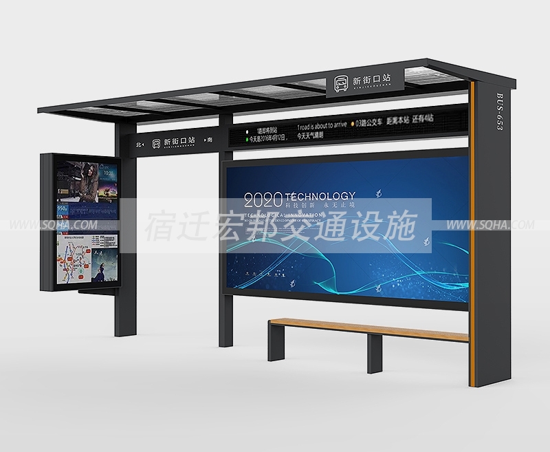 公交站候車亭配置圖 公交站候車亭配置圖