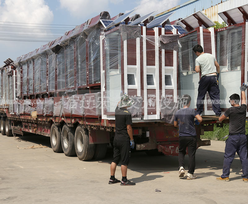 湖南太陽能垃圾箱發貨案例